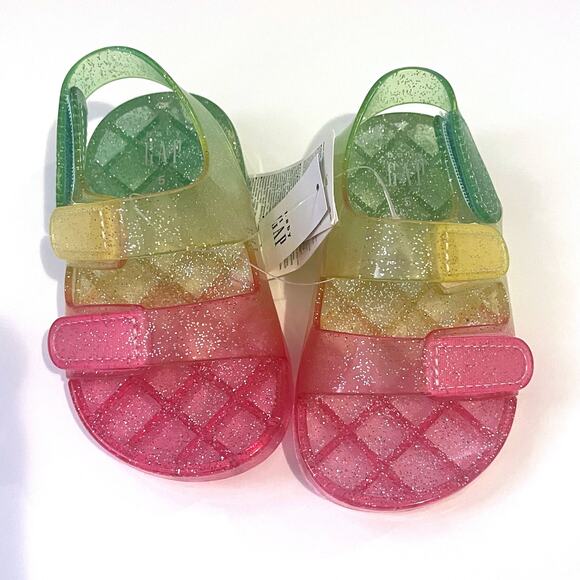 GAP NWT Toddler Glitter Jelly Rainbow Sandals in Multi Size 5 - Picture 2 of 8